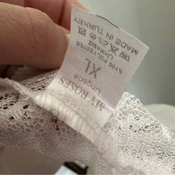 Vintage White Sheer Lace Slip Dress | Cottagecore Fairycore Lingerie XL - Picture 7 of 7